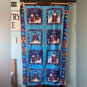 It's The Most‎ Wonderful Time Of the Year  Christmas Snowman Fabric Print